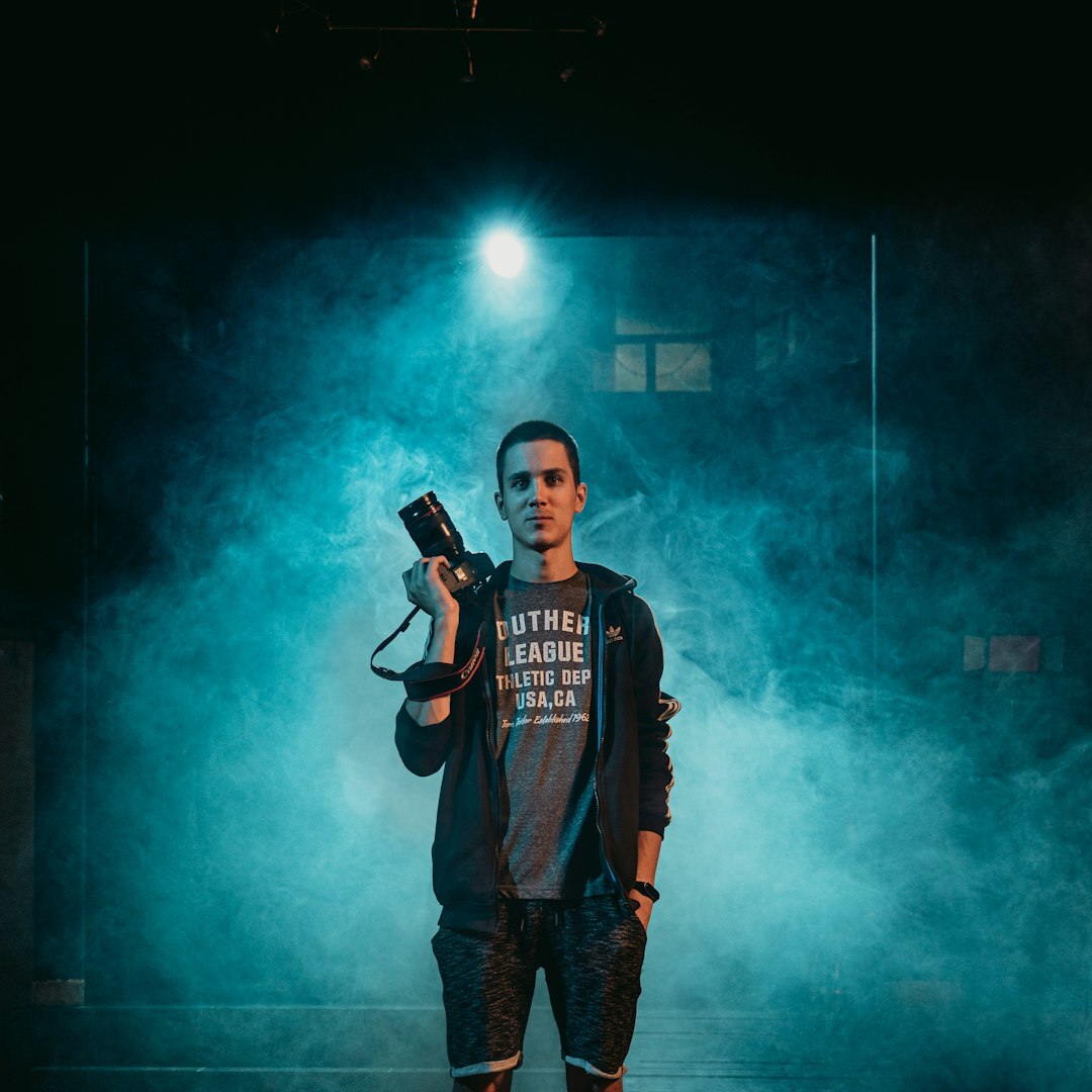 Portrait of a young Belgian man camera operator