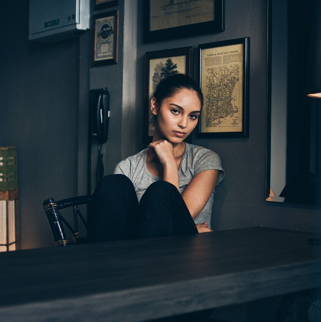 Portrait of a Belgian woman studio director in her 40s